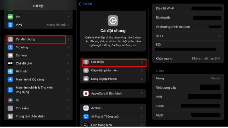 Các bước kiểm tra eSIM trên iPhone